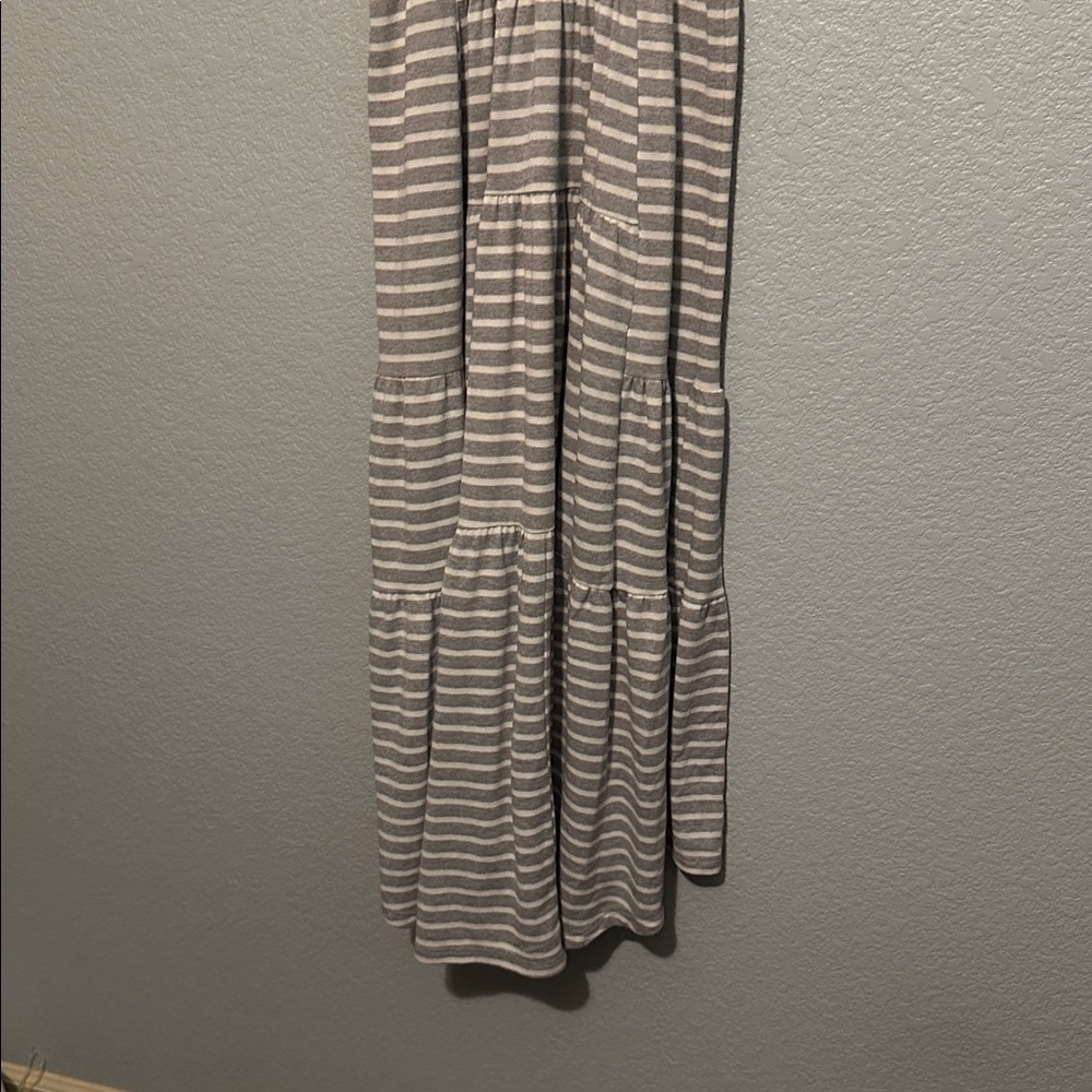 Lucky Brand Gray and White Striped Maxi Dress - Picture 8 of 8